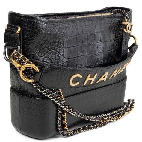 chanel gabrielle croc|Chanel gabrielle leather bag.